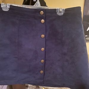 Mini blue ON suede skirt